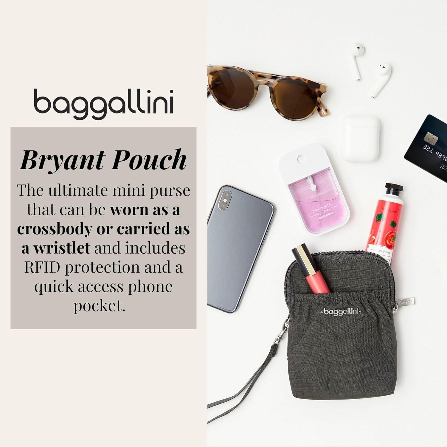 imageBaggallini Bryant Pouch Small Crossbody Bag for Women  Phone Purse with Crossbody Strap  Lightweight Crossbody PouchAbstract Cheetah