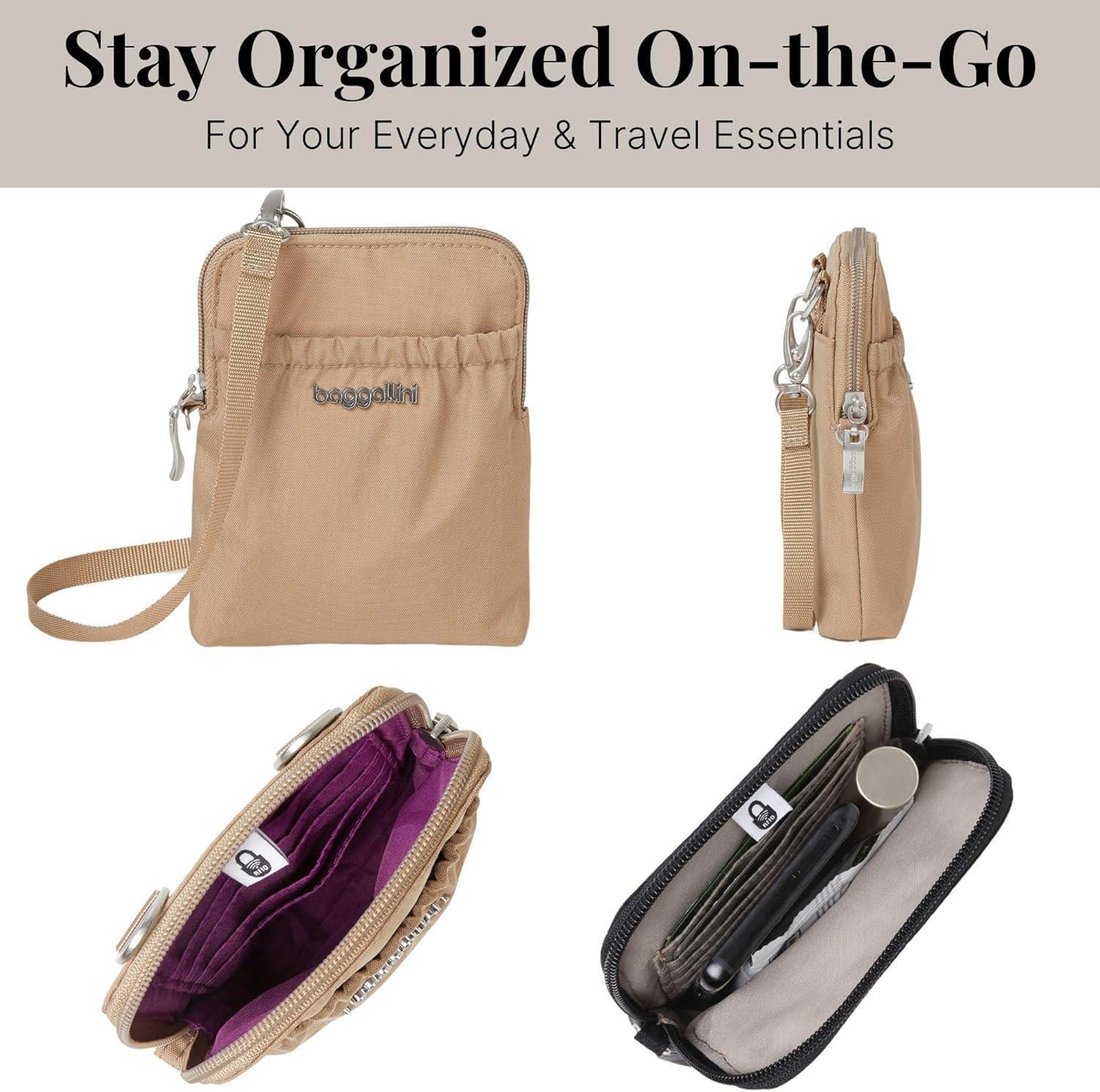 imageBaggallini Bryant Pouch Small Crossbody Bag for Women  Phone Purse with Crossbody Strap  Lightweight Crossbody PouchBeach