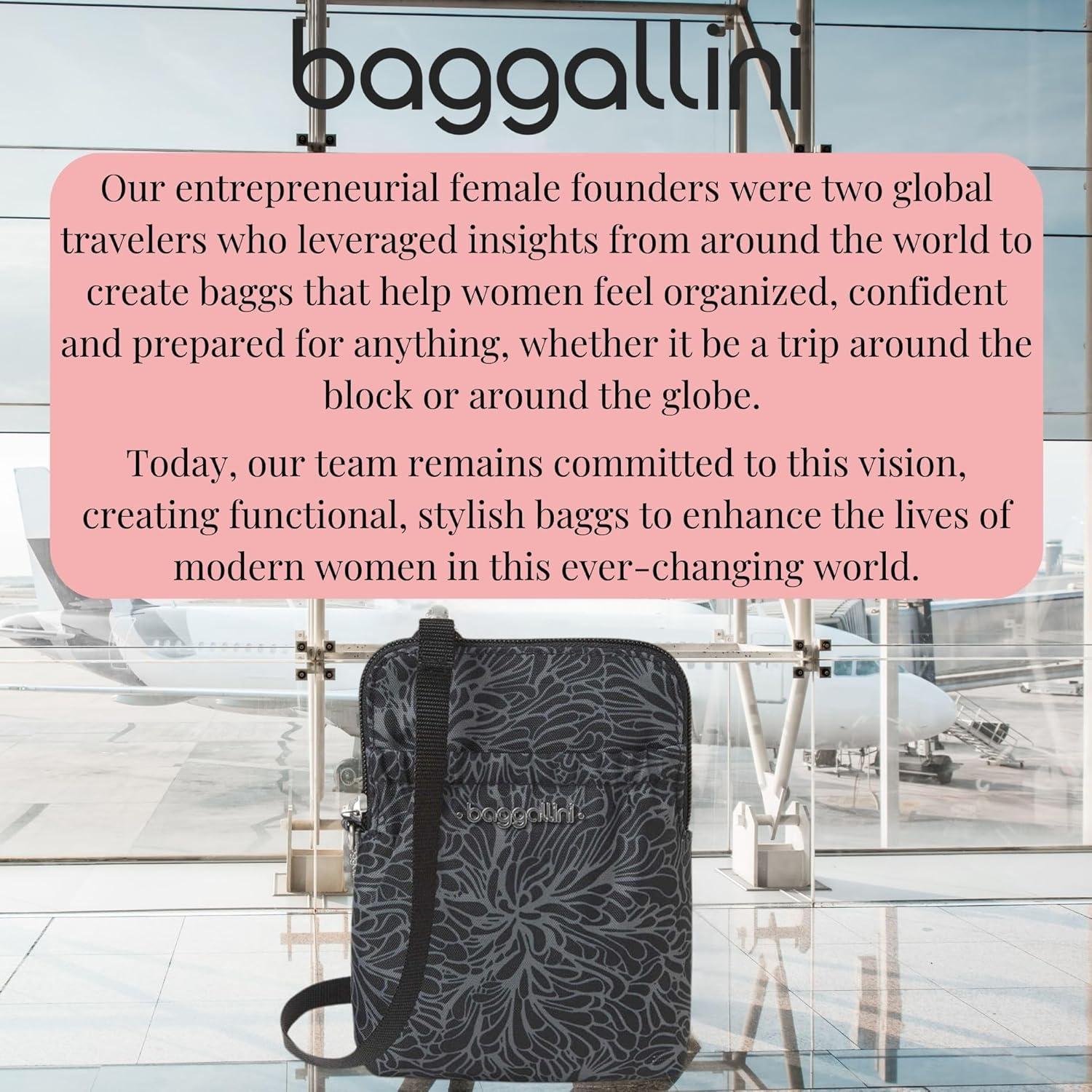imageBaggallini Bryant Pouch Small Crossbody Bag for Women  Phone Purse with Crossbody Strap  Lightweight Crossbody PouchMidnight Blossom Print