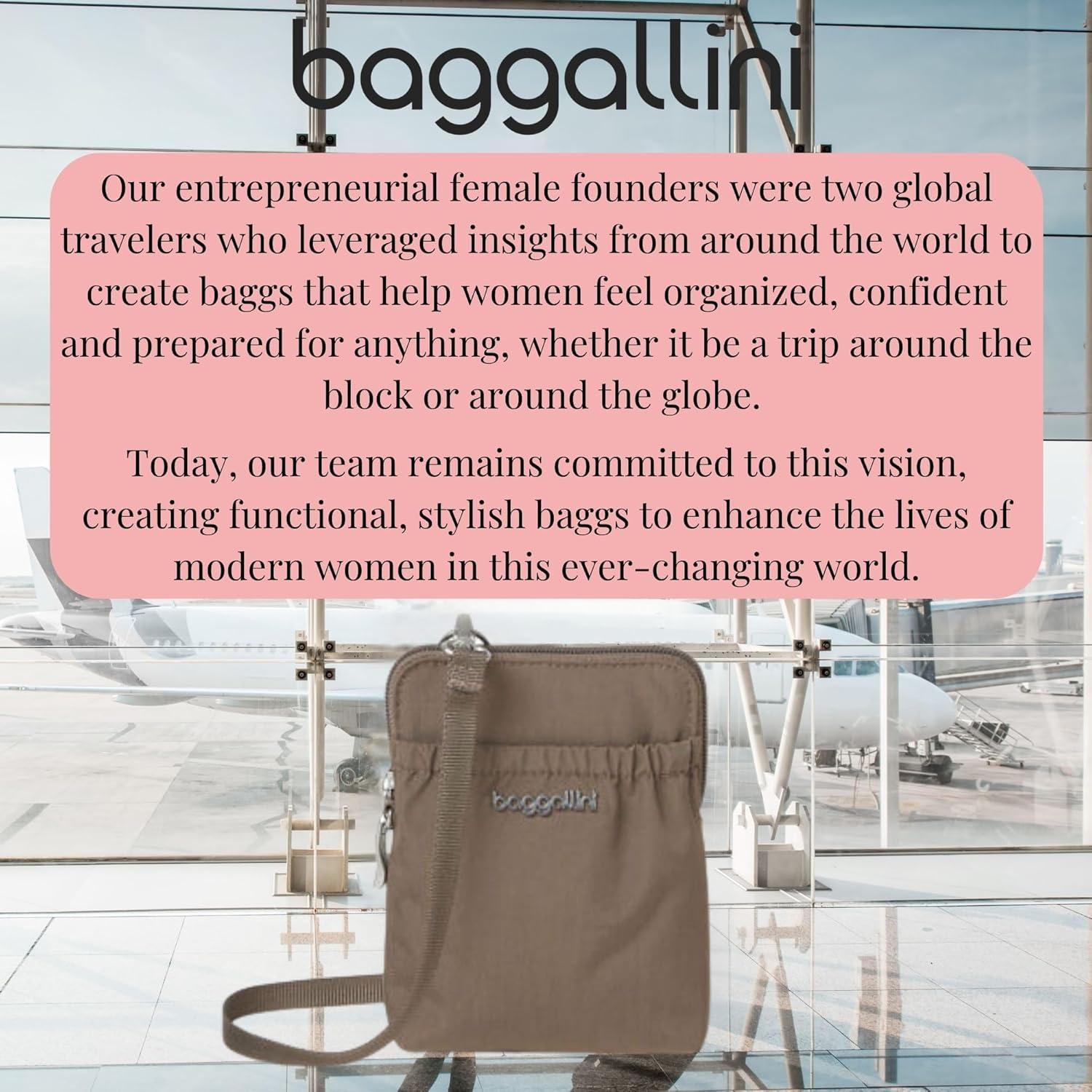 imageBaggallini Bryant Pouch Small Crossbody Bag for Women  Phone Purse with Crossbody Strap  Lightweight Crossbody PouchPortobello