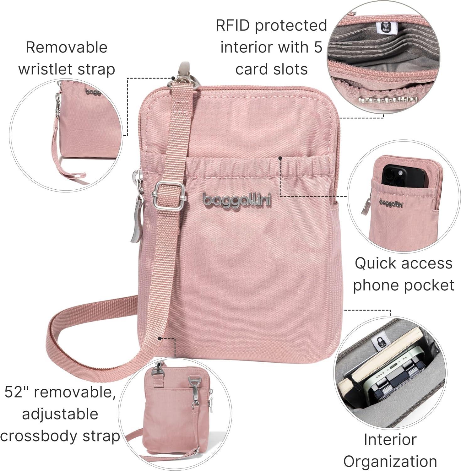 imageBaggallini Bryant Pouch Small Crossbody Bag for Women  Phone Purse with Crossbody Strap  Lightweight Crossbody PouchWoodrose