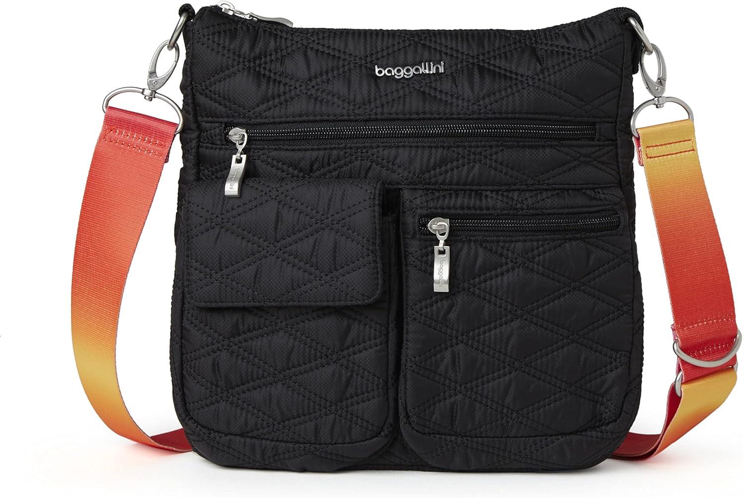 imageBaggallini womens Wide StrapPink Orange Ombre