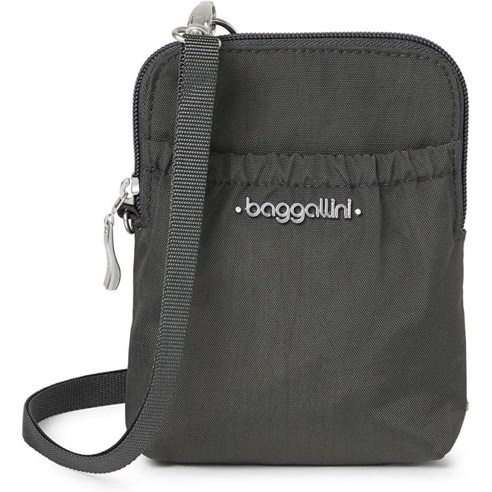 imageBaggallini Bryant Pouch Small Crossbody Bag for Women  Phone Purse with Crossbody Strap  Lightweight Crossbody PouchCharcoal