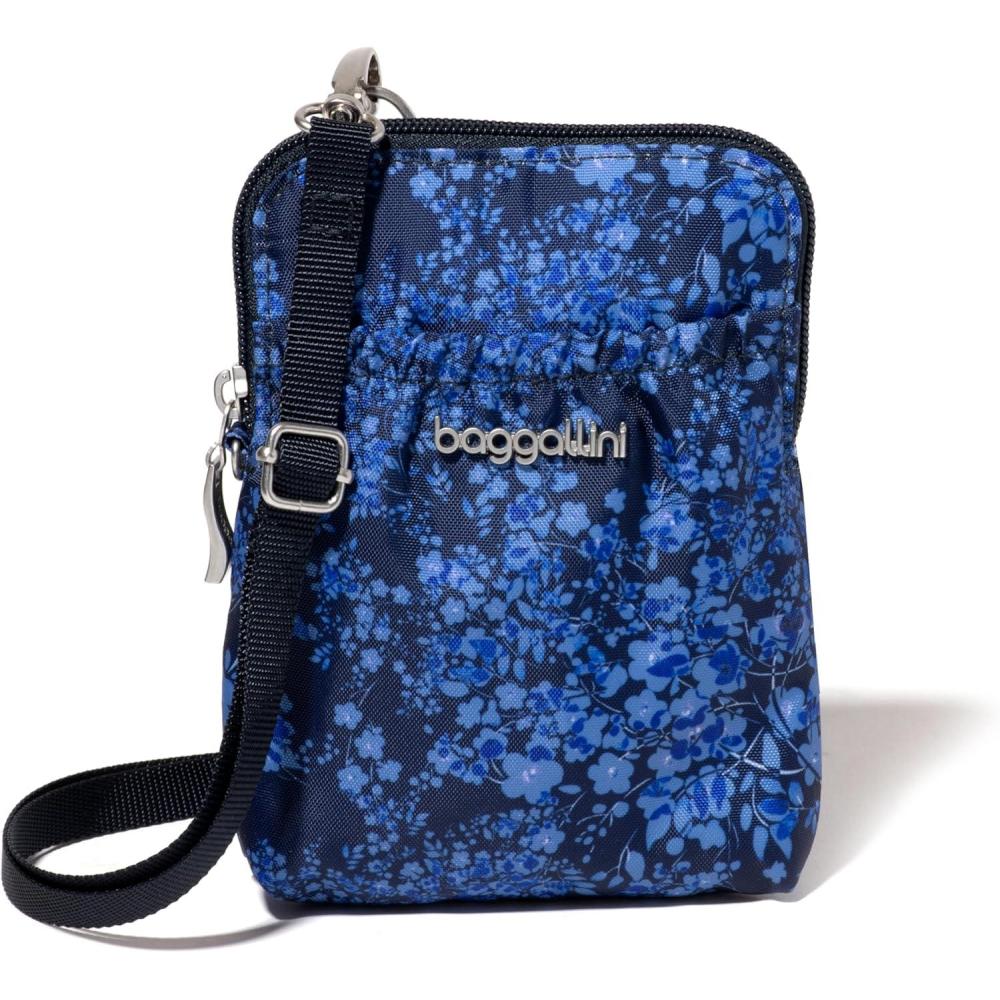 imageBaggallini Bryant Pouch Small Crossbody Bag for Women  Phone Purse with Crossbody Strap  Lightweight Crossbody PouchInk Hydrangea