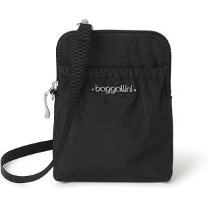 imageBaggallini Bryant Pouch Small Crossbody Bag for Women  Phone Purse with Crossbody Strap  Lightweight Crossbody PouchBlack With Sand Lining