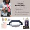 imageBaggallini Womens Clear Stadium Belt Bag Fanny PackFrench Navy