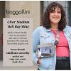 imageBaggallini Womens Clear Stadium Belt Bag Fanny PackMidnight Blossom Print
