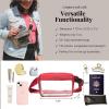 imageBaggallini Womens Clear Stadium Belt Bag Fanny PackRed
