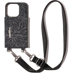 imageBaggallini On The Go iPhone Card Case Crossbody  Lightweight iPhone Case Designed for iPhone 13 iPhone 14 iPhone 15 and iPhone 15 ProMidnight Blossom Print