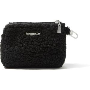 imageBaggallini On the Go Daily RFID PouchBlack Faux Sherpa