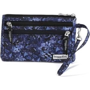 imageBaggallini UnisexAdult Luggage only RFID Currency Organizer Travel WalletIndigo Petal