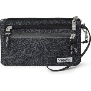 imageBaggallini UnisexAdult Luggage only RFID Currency Organizer Travel WalletMidnight Blossom