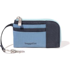 imageBaggallini Womens RFID Zip Card CaseFrench Navy Color Block