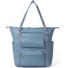 imageBaggallini Nolita Convertible Backpack  14x11 Inch Travel Backpack with 16 Inch Laptop Sleeve  Lightweight Luggage BackpackCornflower Twill