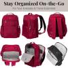 imageBaggallini Tribeca Expandable Laptop Backpack  15quotx11quot Lightweight Work Travel Bag wLuggage Sleeve ampamp RFIDBeet Red