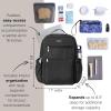 imageBaggallini Tribeca Expandable Laptop Backpack  15quotx11quot Lightweight Work Travel Bag wLuggage Sleeve ampamp RFIDBlack