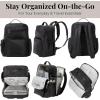 imageBaggallini Tribeca Expandable Laptop Backpack  15quotx11quot Lightweight Work Travel Bag wLuggage Sleeve ampamp RFIDBlack Twill