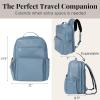 imageBaggallini Tribeca Expandable Laptop Backpack  15quotx11quot Lightweight Work Travel Bag wLuggage Sleeve ampamp RFIDCornflower Twill