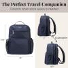 imageBaggallini Tribeca Expandable Laptop Backpack  15quotx11quot Lightweight Work Travel Bag wLuggage Sleeve ampamp RFIDFrench Navy