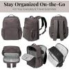 imageBaggallini Tribeca Expandable Laptop Backpack  15quotx11quot Lightweight Work Travel Bag wLuggage Sleeve ampamp RFIDSmoke Twill