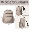 imageBaggallini Tribeca Expandable Laptop Backpack  15quotx11quot Lightweight Work Travel Bag wLuggage Sleeve ampamp RFIDSterling Shimmer