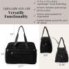 imageBaggallini Weekender Expandable Duffel  Lightweight 11x17 Inch Overnight Travel BagBlack