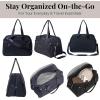 imageBaggallini Weekender Expandable Duffel  Lightweight 11x17 Inch Overnight Travel BagFrench Navy