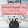 imageBaggallini Weekender Expandable Duffel  Lightweight 11x17 Inch Overnight Travel BagMidnight Blossom Print