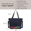 imageLarge Carryall Tote Bag for Women  Lightweight Nylon Zipper Top Weekender Travel Beach Bag Personal Item wLuggage SleeveBaggallini Rainbow