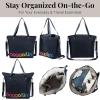 imageLarge Carryall Tote Bag for Women  Lightweight Nylon Zipper Top Weekender Travel Beach Bag Personal Item wLuggage SleeveBaggallini Rainbow