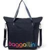 imageLarge Carryall Tote Bag for Women  Lightweight Nylon Zipper Top Weekender Travel Beach Bag Personal Item wLuggage SleeveBaggallini Rainbow