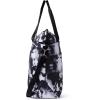 imageLarge Carryall Tote Bag for Women  Lightweight Nylon Zipper Top Weekender Travel Beach Bag Personal Item wLuggage SleeveBlack Ink Tie Dye