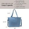imageLarge Carryall Tote Bag for Women  Lightweight Nylon Zipper Top Weekender Travel Beach Bag Personal Item wLuggage SleeveCornflower