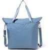 imageLarge Carryall Tote Bag for Women  Lightweight Nylon Zipper Top Weekender Travel Beach Bag Personal Item wLuggage SleeveCornflower