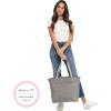 imageLarge Carryall Tote Bag for Women  Lightweight Nylon Zipper Top Weekender Travel Beach Bag Personal Item wLuggage SleeveDark Cherry