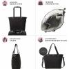 imageLarge Carryall Tote Bag for Women  Lightweight Nylon Zipper Top Weekender Travel Beach Bag Personal Item wLuggage SleeveDark Cherry