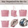 imageLarge Carryall Tote Bag for Women  Lightweight Nylon Zipper Top Weekender Travel Beach Bag Personal Item wLuggage SleeveHeart