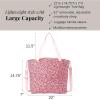 imageLarge Carryall Tote Bag for Women  Lightweight Nylon Zipper Top Weekender Travel Beach Bag Personal Item wLuggage SleeveHeart