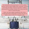 imageLarge Carryall Tote Bag for Women  Lightweight Nylon Zipper Top Weekender Travel Beach Bag Personal Item wLuggage SleeveIndigo Petal