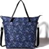 imageLarge Carryall Tote Bag for Women  Lightweight Nylon Zipper Top Weekender Travel Beach Bag Personal Item wLuggage SleeveIndigo Petal