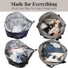imageLarge Carryall Tote Bag for Women  Lightweight Nylon Zipper Top Weekender Travel Beach Bag Personal Item wLuggage SleeveIndigo Petal