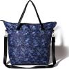 imageLarge Carryall Tote Bag for Women  Lightweight Nylon Zipper Top Weekender Travel Beach Bag Personal Item wLuggage SleeveIndigo Petal