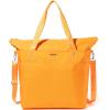 imageLarge Carryall Tote Bag for Women  Lightweight Nylon Zipper Top Weekender Travel Beach Bag Personal Item wLuggage SleeveMarigold