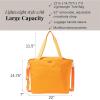 imageLarge Carryall Tote Bag for Women  Lightweight Nylon Zipper Top Weekender Travel Beach Bag Personal Item wLuggage SleeveMarigold