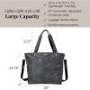 imageLarge Carryall Tote Bag for Women  Lightweight Nylon Zipper Top Weekender Travel Beach Bag Personal Item wLuggage SleeveMidnight Blossom