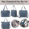 imageLarge Carryall Tote Bag for Women  Lightweight Nylon Zipper Top Weekender Travel Beach Bag Personal Item wLuggage SleeveMist