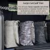 imageLarge Carryall Tote Bag for Women  Lightweight Nylon Zipper Top Weekender Travel Beach Bag Personal Item wLuggage SleeveNavy Ink Tie Dye