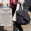 imageLarge Carryall Tote Bag for Women  Lightweight Nylon Zipper Top Weekender Travel Beach Bag Personal Item wLuggage SleeveRed Buffalo Plaid