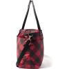imageLarge Carryall Tote Bag for Women  Lightweight Nylon Zipper Top Weekender Travel Beach Bag Personal Item wLuggage SleeveRed Buffalo Plaid