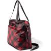 imageLarge Carryall Tote Bag for Women  Lightweight Nylon Zipper Top Weekender Travel Beach Bag Personal Item wLuggage SleeveRed Buffalo Plaid